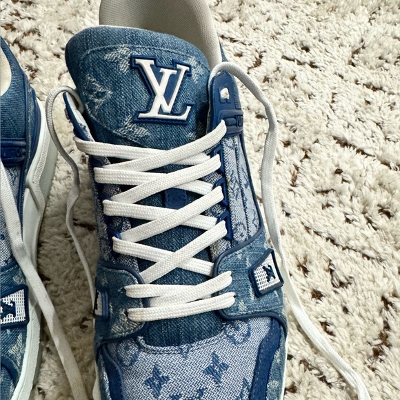 Men’s Louis Vuitton trainers low denim sneaker - Picture 4 of 11
